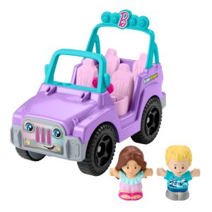 Little People Barbie Toy Car With Music Sounds And 2 Figures, Beach Cruiser, Toddler Toys