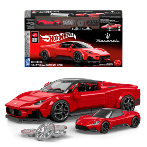 Mattel Brick Shop Hot Wheels Maserati Mc20, Kit de Construction de Jouets 250 Pièces, de Collection