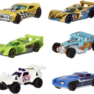 Hot Wheels Super Rigs, 1:64 Scale Toy Car And Matching Transporter, 2 Vehicles