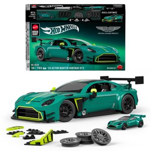 Mattel Brick Shop Hot Wheels-Coffret de Construction Aston Martin Vantage Gt3
